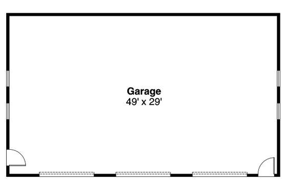Floor Plan - Main Floor for Ranch House Plan #124-636, 0 bath