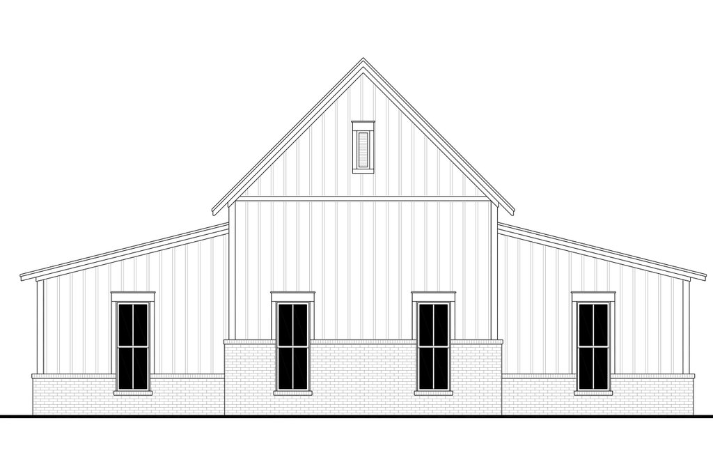 Exterior - Rear Elevation 2 for Barndominium House Plan #430-443 - 1 bed, 1 bath