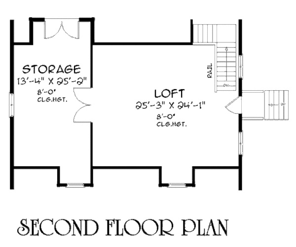Country Floor Plan - Upper Floor Plan #75-197