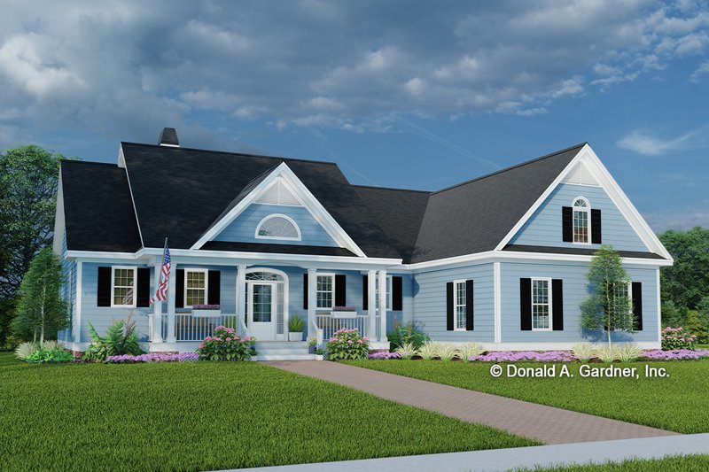 Architectural House Design - Ranch Exterior - Front Elevation Plan #929-938