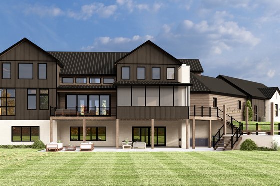 Exterior - Rear Elevation 2 for Contemporary House Plan #1064-367 - 4 bed, 4.5 bath