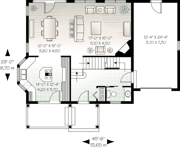 Dream House Plan - European Floor Plan - Main Floor Plan #23-575