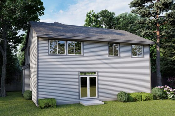 Exterior - Rear Elevation for Craftsman House Plan #53-778 - 4 bed, 2.5 bath