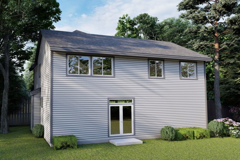 House Blueprint - Exterior - Rear Elevation for Craftsman House Plan #53-778 - 4 bed, 2.5 bath