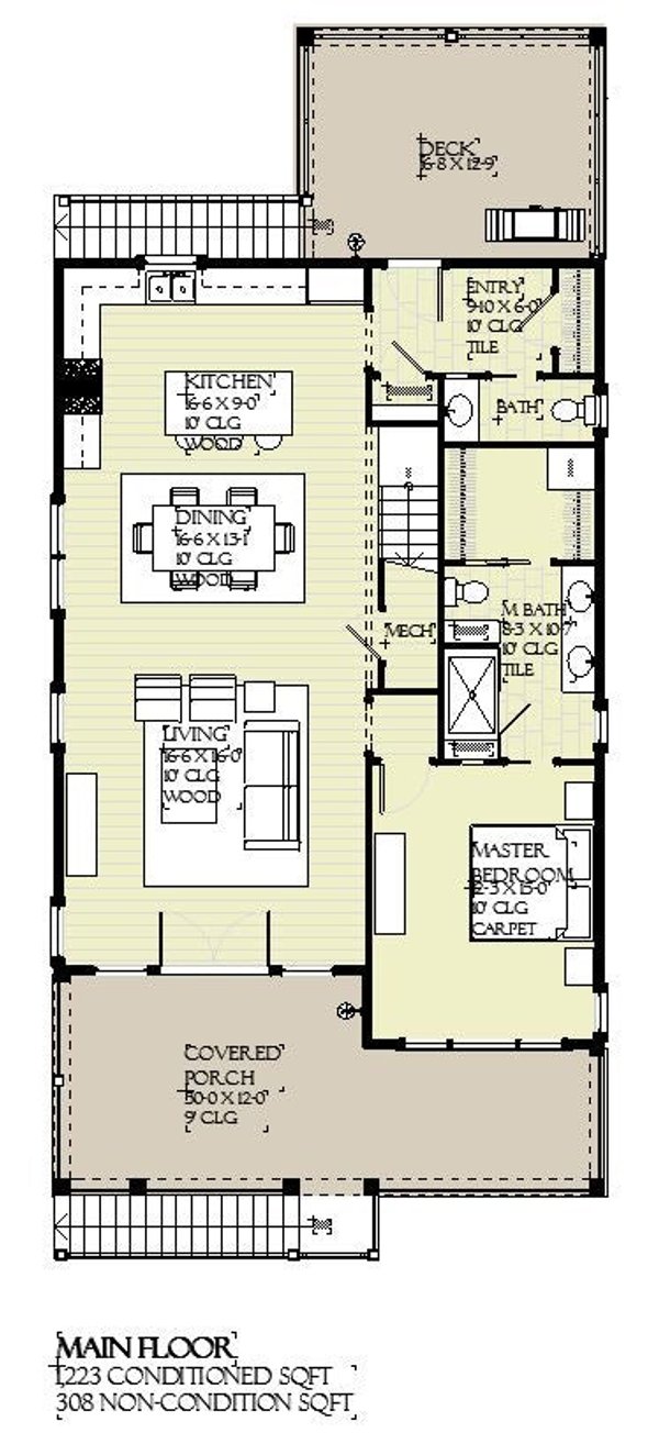 Architectural House Design - Beach Floor Plan - Main Floor Plan #901-166