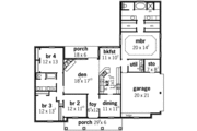 Southern Style House Plan - 3 Beds 2 Baths 2276 Sq/Ft Plan #16-306 