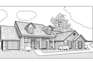 Southern Exterior - Front Elevation Plan #65-476