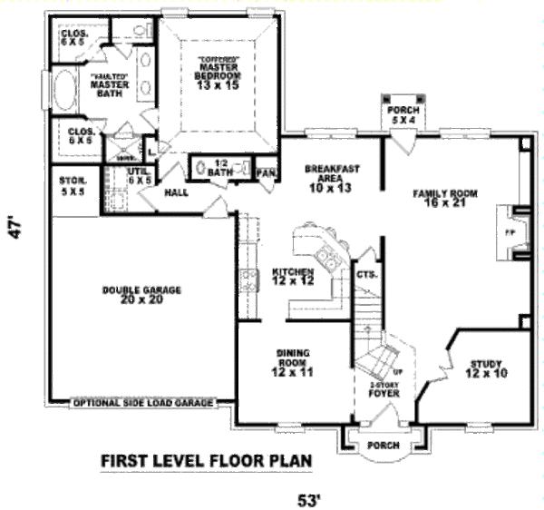 European Floor Plan - Main Floor Plan #81-13681