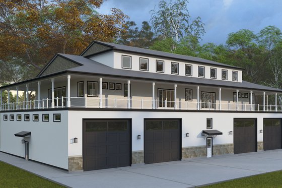 Exterior - Front Elevation 4 for Barndominium House Plan #1060-391 - 2 bed, 2.5 bath