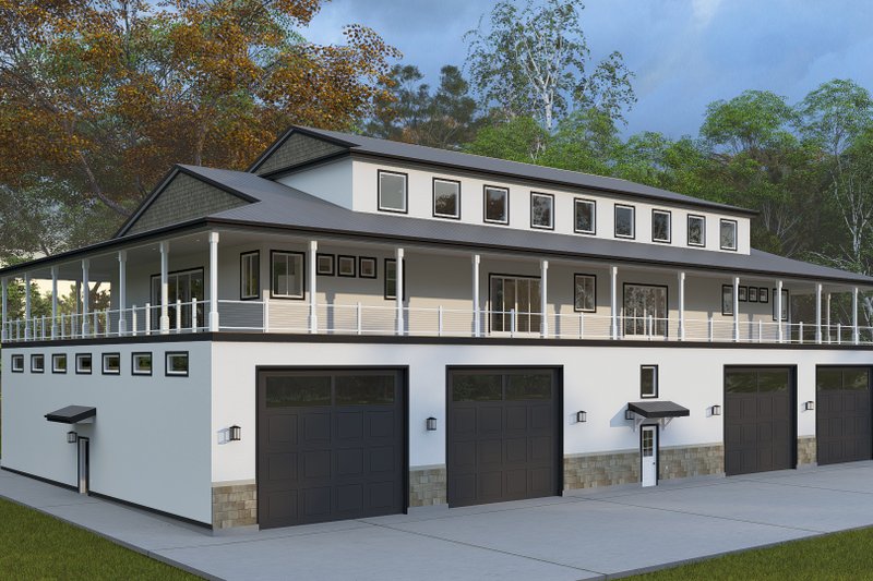Home Plan - Exterior - Front Elevation 4 for Barndominium House Plan #1060-391 - 2 bed, 2.5 bath