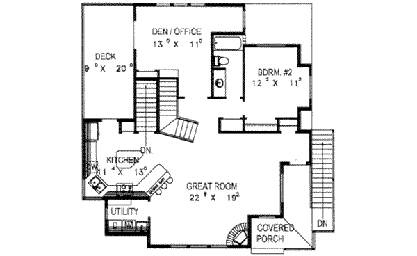 Modern Floor Plan - Main Floor Plan #117-199