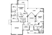 European Style House Plan - 3 Beds 2 Baths 2202 Sq/Ft Plan #115-176 