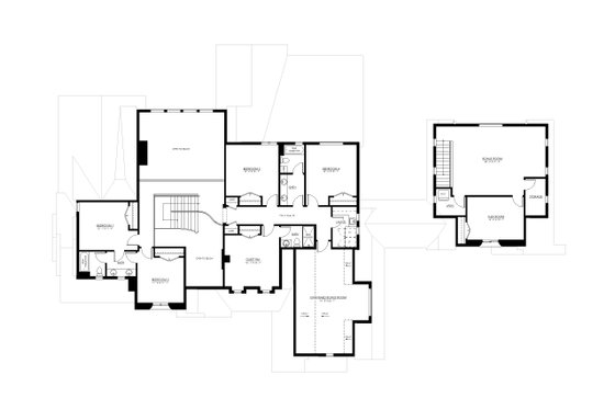 Floor Plan - Upper Floor for European House Plan #1114-19 - 6 bed, 4.5 bath