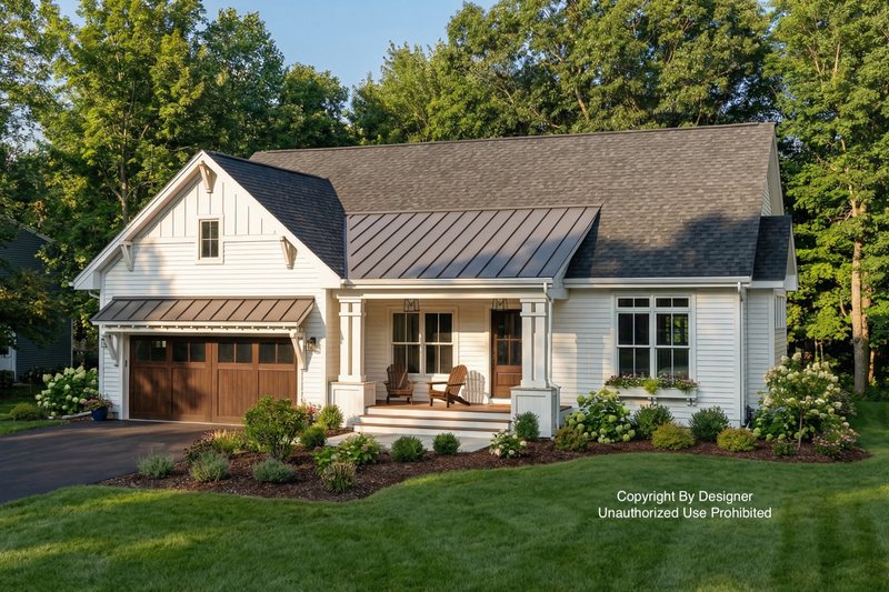 Dream House Plan - Farmhouse Exterior - Front Elevation Plan #51-1176