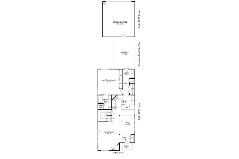 Home Plan - Floor Plan - Main Floor for Contemporary House Plan #932-7 - 3 bed, 2 bath
