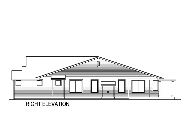 House Plan Design - Exterior - Other Elevation 1 for Ranch House Plan #569-75 - 3 bed, 2 bath