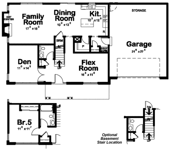 Architectural House Design - Traditional Floor Plan - Main Floor Plan #20-1797