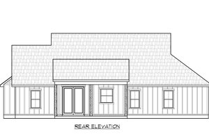 Exterior - Rear Elevation for Farmhouse House Plan #1074-57 - 3 bed, 2 bath