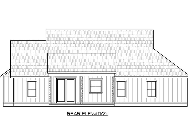 Home Plan - Exterior - Rear Elevation for Farmhouse House Plan #1074-57 - 3 bed, 2 bath