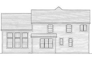 Exterior - Rear Elevation for Traditional House Plan #46-417 - 4 bed, 2.5 bath