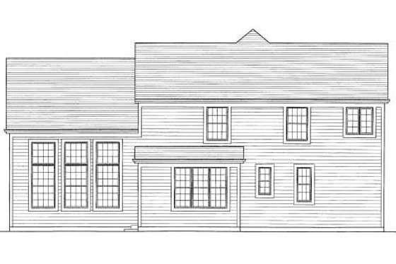 Exterior - Rear Elevation for Traditional House Plan #46-417 - 4 bed, 2.5 bath