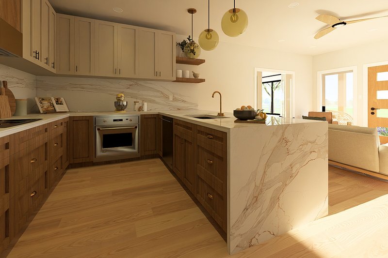 Dream House Plan - Interior - Kitchen 3 for Barndominium House Plan #126-305 - 2 bed, 2 bath