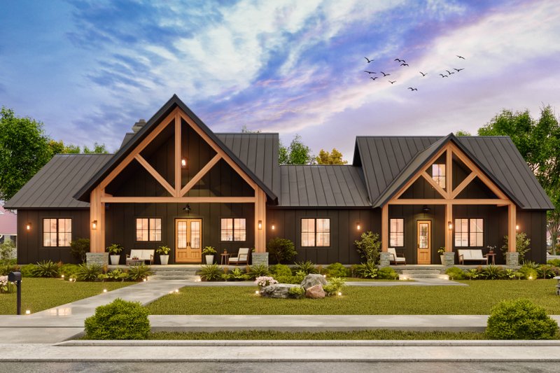 House Design - Exterior - Front Elevation 3 for Farmhouse House Plan #119-472 - 3 bed, 3.5 bath