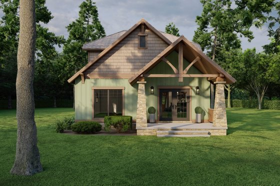 Exterior - Rear Elevation for Craftsman House Plan #17-2912 - 3 bed, 2.5 bath