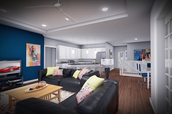 Interior - Family Room for Traditional House Plan #70-1525 - 4 bed, 3 bath