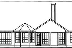 Exterior - Rear Elevation for Country House Plan #42-330 - 3 bed, 2 bath