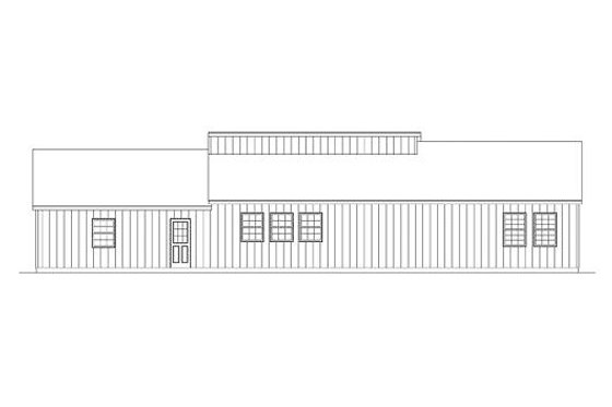 Exterior - Rear Elevation for Ranch House Plan #57-518 - 3 bed, 2 bath