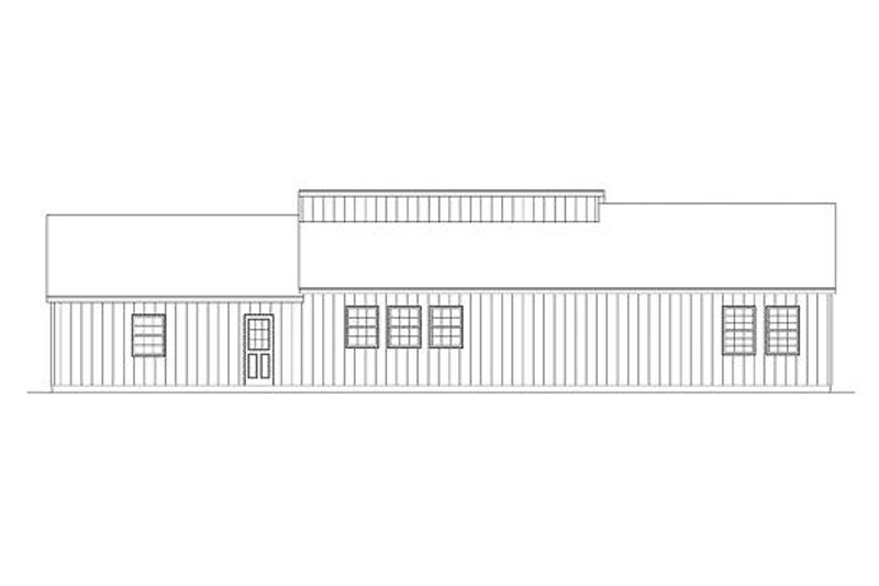 Architectural House Design - Exterior - Rear Elevation for Ranch House Plan #57-518 - 3 bed, 2 bath