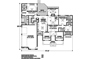 Southern Style House Plan - 3 Beds 3 Baths 2156 Sq/Ft Plan #56-589 
