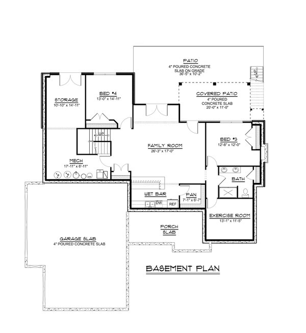 House Blueprint - Barndominium Floor Plan - Lower Floor Plan #1064-281