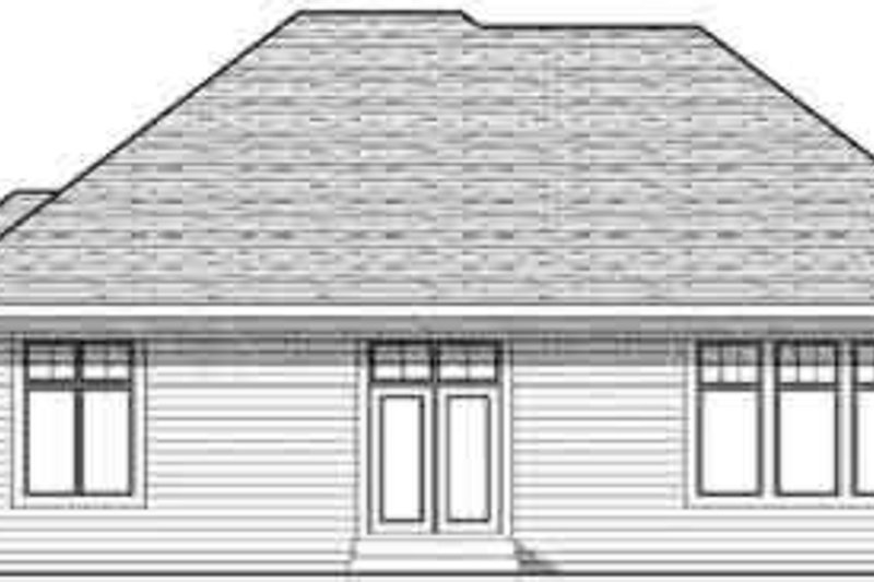 Home Plan - Exterior - Rear Elevation for Craftsman House Plan #70-824 - 2 bed, 2 bath