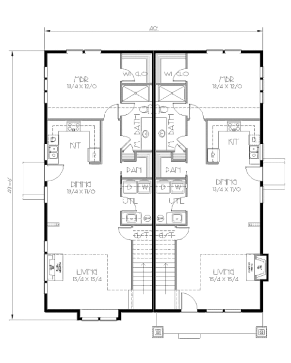 Bungalow Floor Plan - Main Floor Plan #423-4