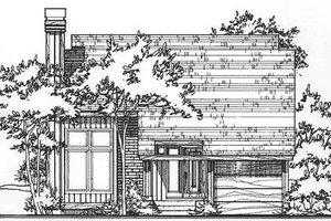 Ranch Exterior - Front Elevation Plan #320-322