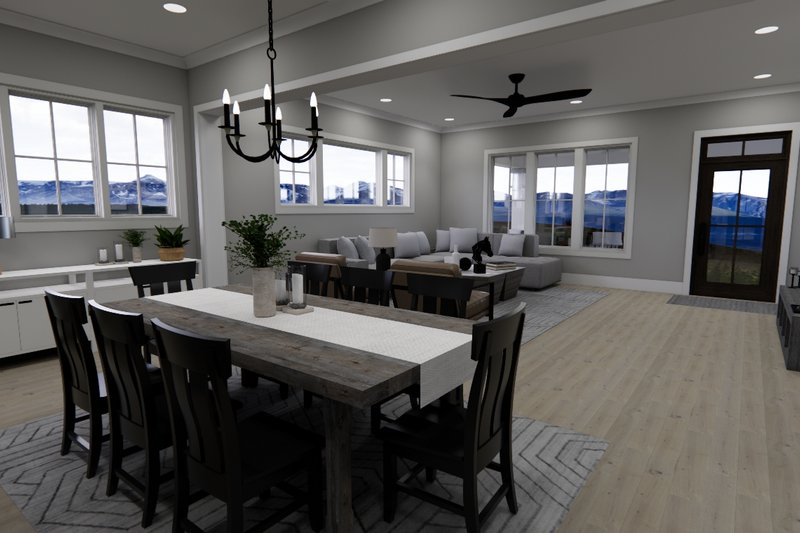 Architectural House Design - Interior - Dining Room 1 for Farmhouse House Plan #51-1266 - 3 bed, 3.5 bath