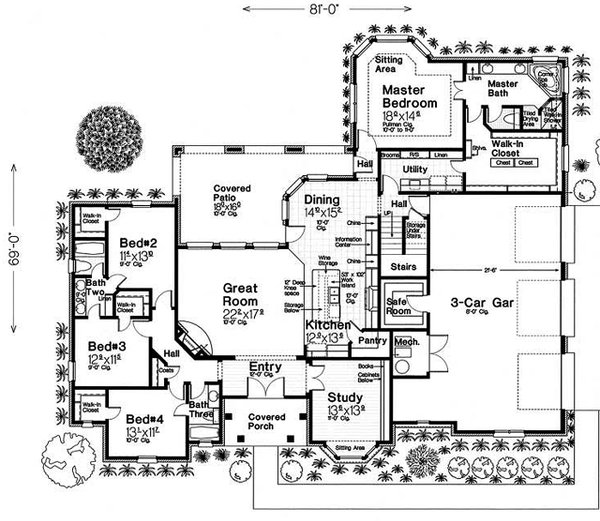 European Floor Plan - Main Floor Plan #310-1279