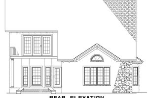 Exterior - Rear Elevation for Traditional House Plan #17-3268 - 3 bed, 2.5 bath