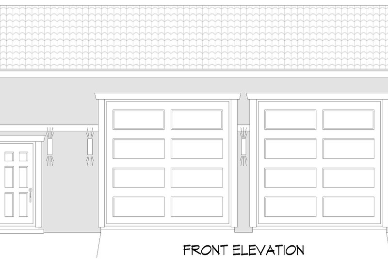 Dream House Plan - Exterior - Front Elevation 3 for Adobe / Southwestern House Plan #932-1221, 0 bath