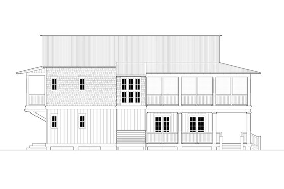 Exterior - Other Elevation for Beach House Plan #443-16 - 4 bed, 4.5 bath