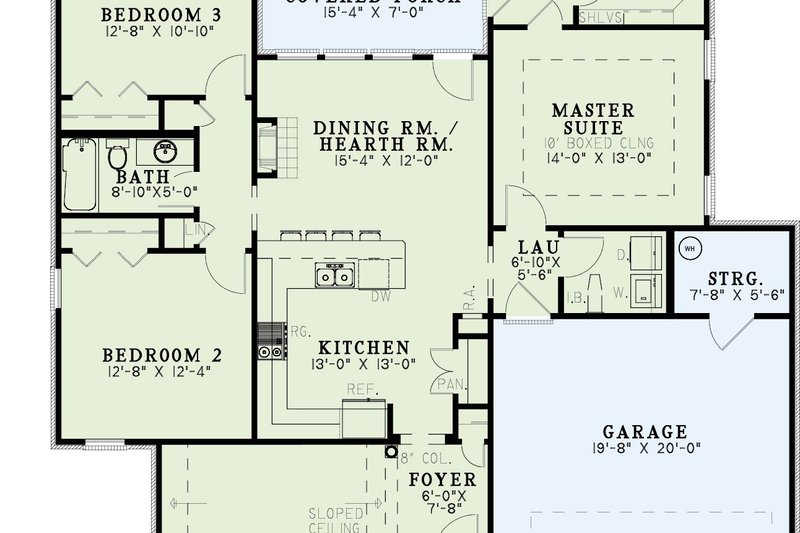 Architectural House Design - Exterior - Front Elevation 5 for Traditional House Plan #17-1005 - 3 bed, 2 bath