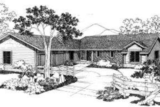 Exterior - Front Elevation for Traditional House Plan #303-119 - 3 bed, 2 bath