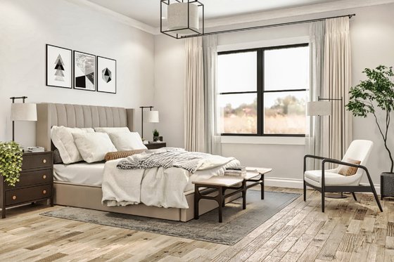 Interior - Master Bedroom for Farmhouse House Plan #54-687 - 3 bed, 2.5 bath
