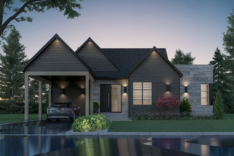 Modern Style House Plan - 2 Beds 2 Baths 1555 Sq/Ft Plan #23-2780