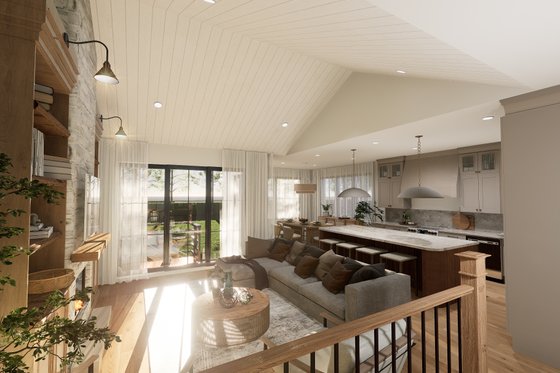 Interior - Family Room for Bungalow House Plan #23-2821 - 4 bed, 2.5 bath