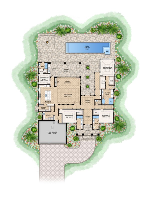 European Floor Plan - Main Floor Plan #1083-5