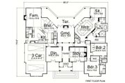 European Style House Plan - 3 Beds 4.5 Baths 3820 Sq/Ft Plan #119-106 