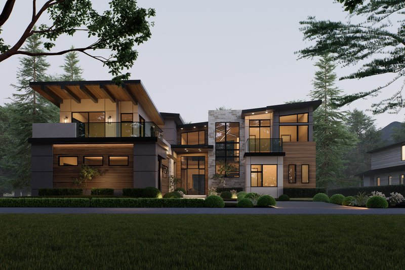 Dream House Plan - Modern Exterior - Front Elevation Plan #1066-312